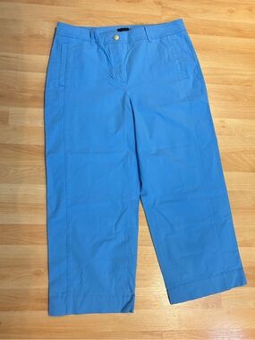 Talbots Straight Crop Pants NWT Women’s Size 16 Lakeside View Blue